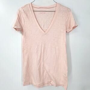 J CREW Vintage Jersey V-Neck Shirt Womens Size XS Extra Small
